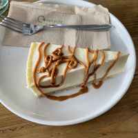 Vanilla cheesecake with biscoff sauce  at Scoff's Coffee House in Coleford