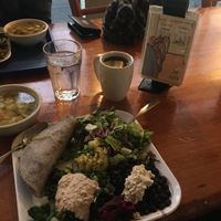 All the tasty food you get for $14 (including tea and water)! at Casa de Luz in Austin