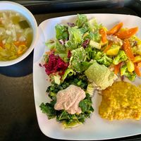 The menu changes daily at Casa de Luz in Austin
