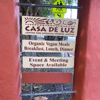 exterior sign  at Casa de Luz in Austin