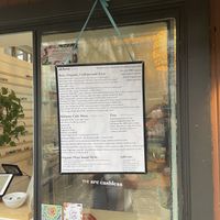 Coffee tea and juice menu  at Casa de Luz in Austin