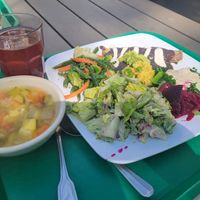 So much flavor! All of this is included in flat price. at Casa de Luz in Austin