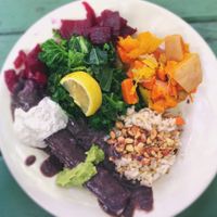 Dinner Plate at Casa de Luz in Austin