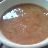 Vegan breakfast soup (savory). at Casa de Luz in Austin