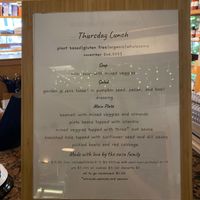 Menu for Nov 2, 2023 at Casa de Luz in Austin