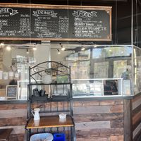 Menu board and ordering counter   at Jaide & Joel's Baking Co. in Kelowna