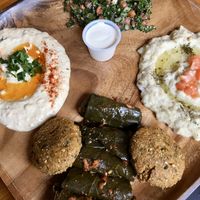Vegetarian platter for two at Beirut Bites in Mount Dora