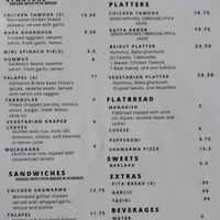 Menu December 2022 at Beirut Bites in Mount Dora