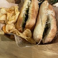 Artichoke and broccolini sandwich   at Eola General in Orlando