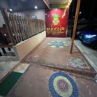 Restaurant entry at Sunny's Indian Restaurant in La Fortuna