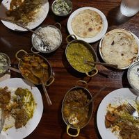 Three curries at Sunny's Indian Restaurant in La Fortuna