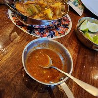 Hot sauce at Sunny's Indian Restaurant in La Fortuna