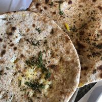 Potato and wholemeal wheat bread at Gandhi in Turin