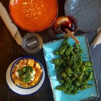 The zucchini rolls came out later at Do de Pit in Mallorca