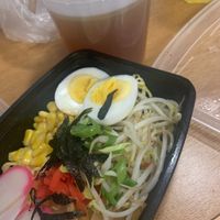 Ramen; items come separate from broth so you can take out egg or meat if you don’t eat them at Koji Japanese & Thai Restaurant in Sebastian
