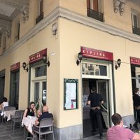 Outside  at Kipling in Turin