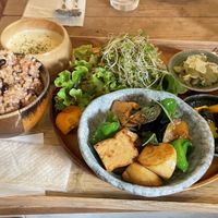 Daily oriental plate vegan  at Vege To Coffee in Tokyo