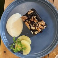 Tofu brownie  at Vege To Coffee in Tokyo