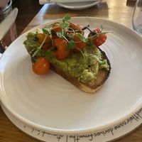 Smashed avocado toast at breakfast at The Acorn Inn in Lichfield