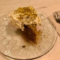 Divine rosewater and pistachio cake at Venn Canteen in Porto