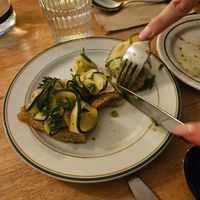 Courgette toast at Venn Canteen in Porto