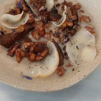 The menu changes, but look how beautifully the food is presented. at Venn Canteen in Porto