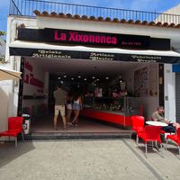 Front - some outdoor seating at La Xixonenca in L Estartit