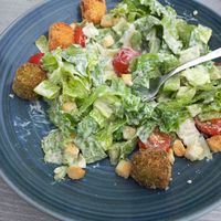 Vegan salad with &quot;baked&quot; vegetables and &quot;homemade&quot; croutons - 14€ at Aja Travemünde in Luebeck