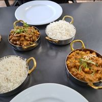 Chana masala and curry at Mandala in Warsaw