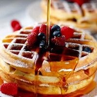 Waffle at Vege House in Belgrade