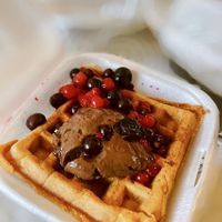 Waffle  at Vege House in Belgrade
