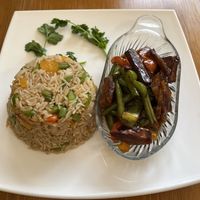 teriyaki ‘chicken’ and fried rice😄  at Pumpernickel Coffee Shop in Dumfries