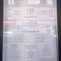 Menu at The Kings Arms in Melrose