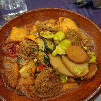 Vegan cassoulet at Le Cachotier in Carcassonne