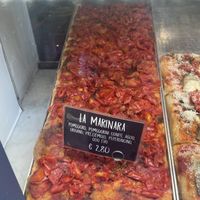 Pizza Marinara (tomatoes, oregano, parsley, garlic) at La Cranceria in Florence