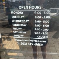 Hours  at Open Door Tea in Stratford