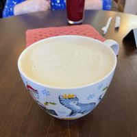 Oat milk latte  at Open Door Tea in Stratford