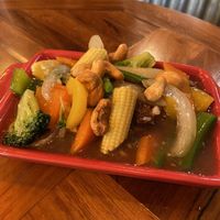 Vegetarian cashew delight  at Umbrella Asian Tapas in Galway