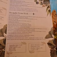 Menu at Umbrella Asian Tapas in Galway