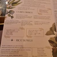 Menu at Umbrella Asian Tapas in Galway