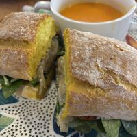 Panini and soup  at Bell Pesto Cafè in Dublin