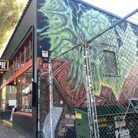 Walking Up, Alley View w/Cool Mural  at Sizzle Pie - E Burnside in Portland