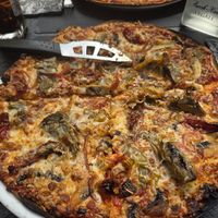Vegetarian pizza at La Sultana  in Carnac