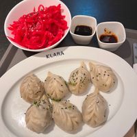 Momos & radish salad (Tenz Momos)  at Klara Food Court in Basel