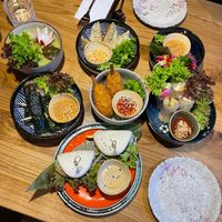 Full dinner table at Udum in Cologne