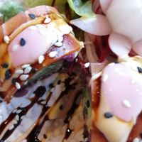 Vegan "salmon" on top at Udum in Cologne