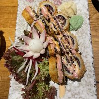 “Shiitake Inari Roll”: shitake, tofu pocket, vegan cream cheese  at Udum in Cologne