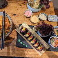 Futo maki. Tempeh bowl. Quinoa ball. at Udum in Cologne