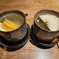 Fresh ginger orange & ginger apple tea at Udum in Cologne