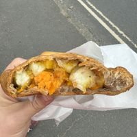 Vegan vegetable pasty (non spicy)   at Fudgies in Woolacombe